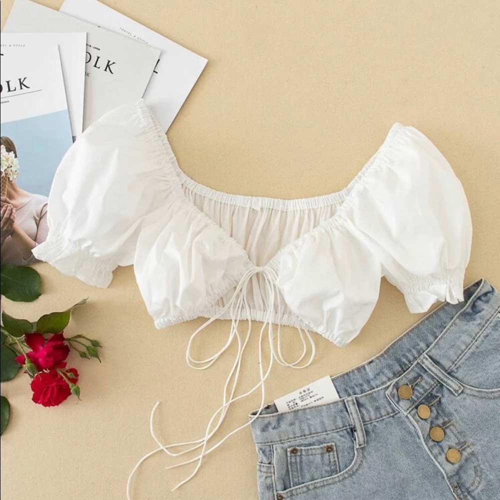 Knot front crop top
